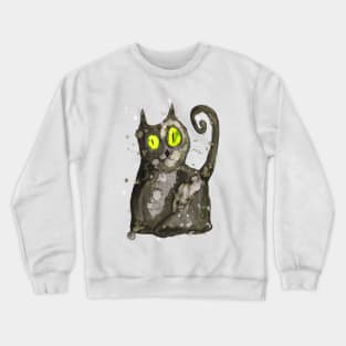 Big fat black cat Crewneck Sweatshirt